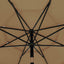 parasol med aluminiumsstang 3,5 m 3 niveauer gråbrun