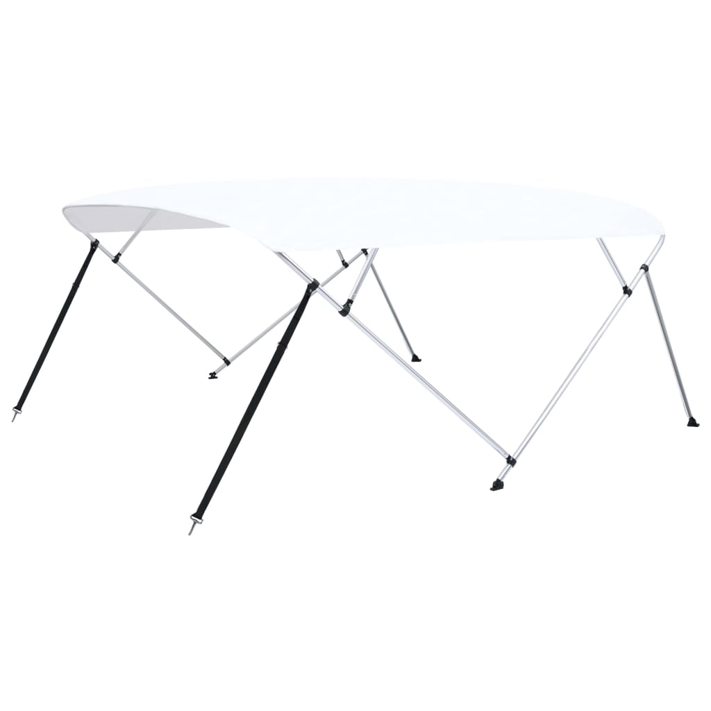 biminitop med 4 buer 243x(230-244)x137 cm hvid