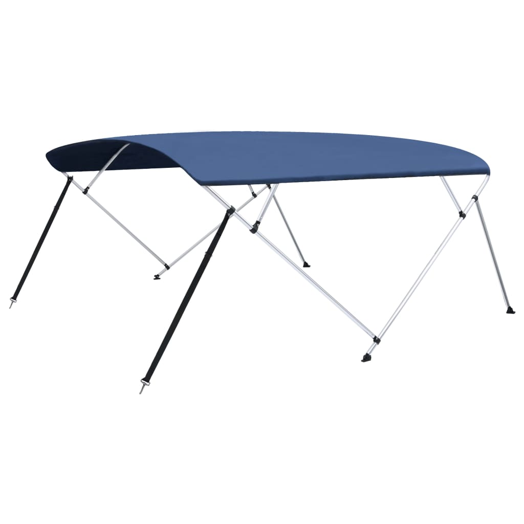 biminitop med 4 buer 243x(230-244)x137 cm marineblå