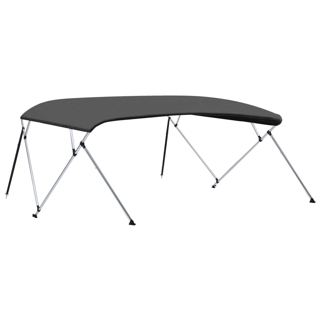 biminitop med 4 buer 243x(230-244)x137 cm antracitgrå