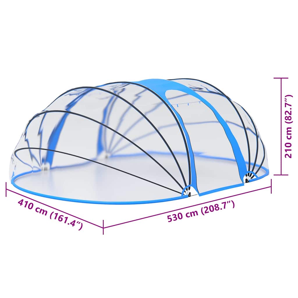 poolkuppel 530x410x210 cm oval