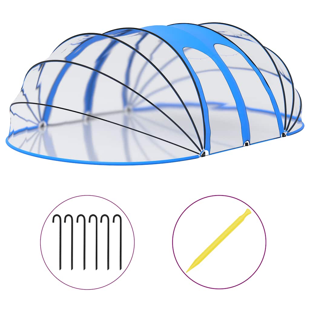 poolkuppel 620x410x210 cm oval