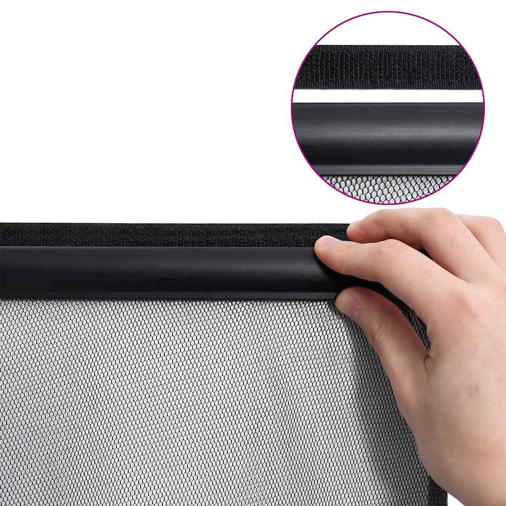 insektgardin til dør 100x220 cm polyester sort