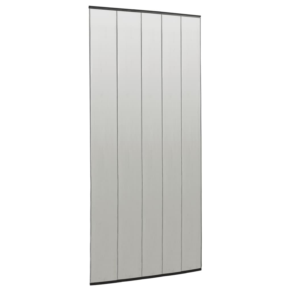insektskærm til dør med netgardin i 5 dele 120x240 cm sort