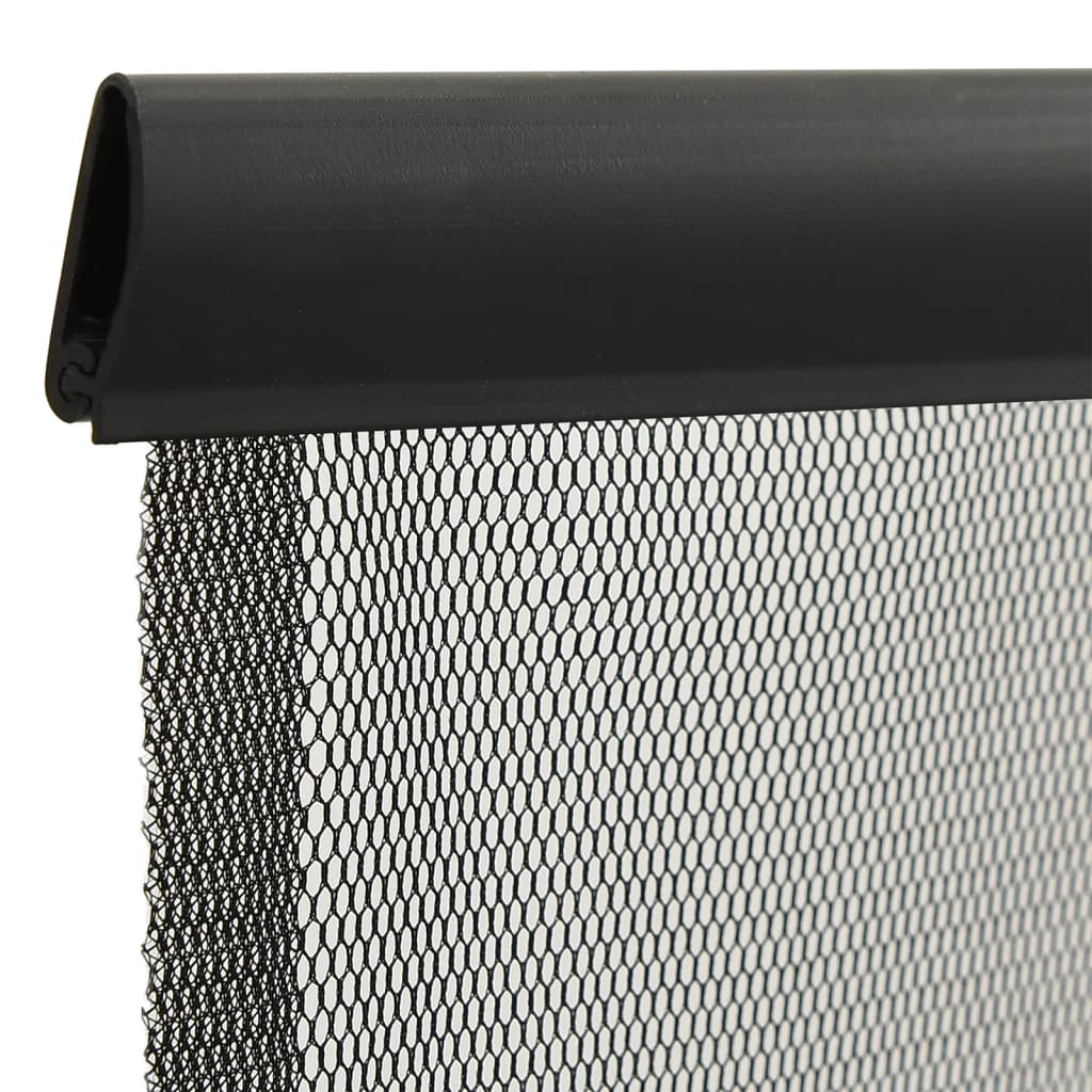 insektnet til dør med netgardin i 10 dele 240x240 cm sort