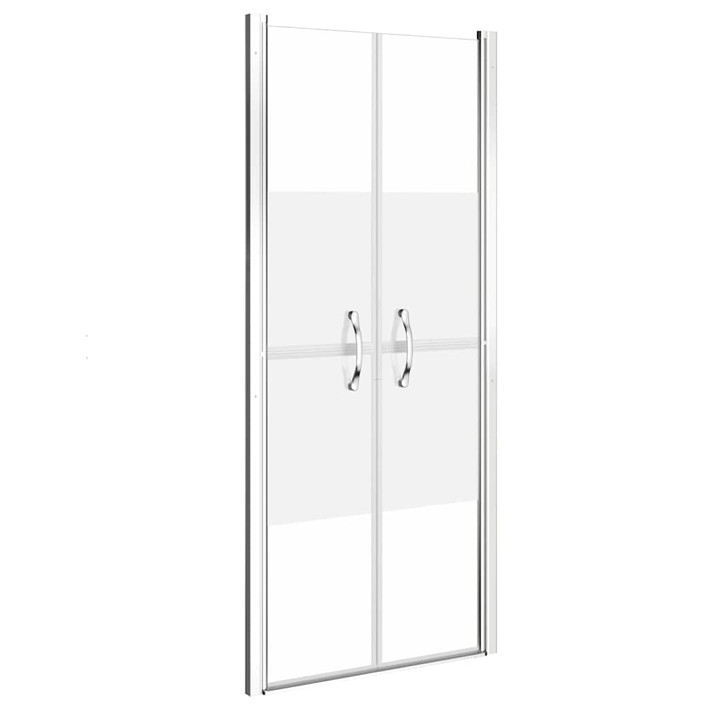 brusedør 71x190 cm delvist matteret sikkerhedsglas