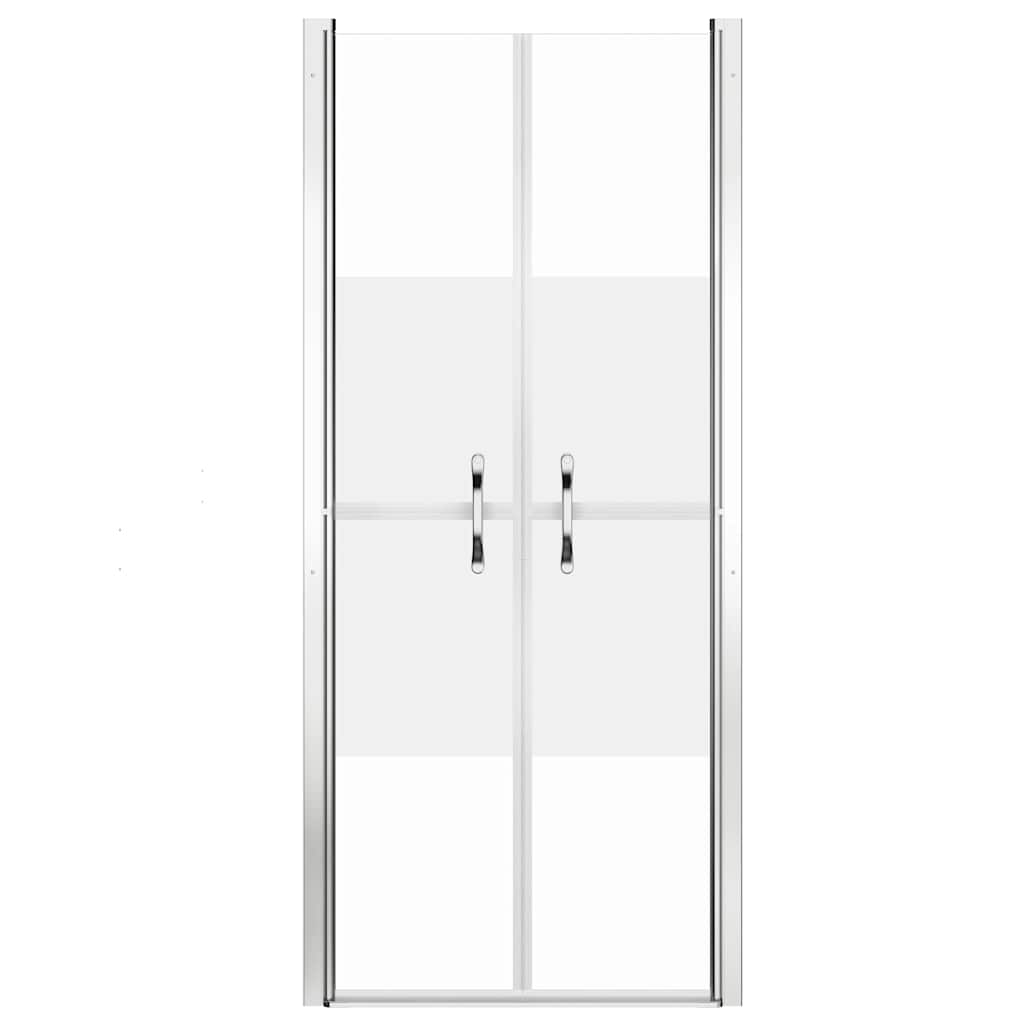 brusedør 71x190 cm delvist matteret sikkerhedsglas