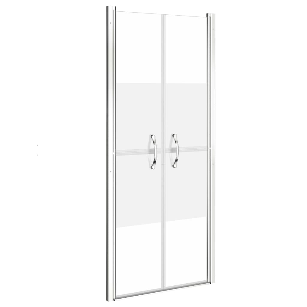 brusedør 76x190 cm delvist matteret sikkerhedsglas