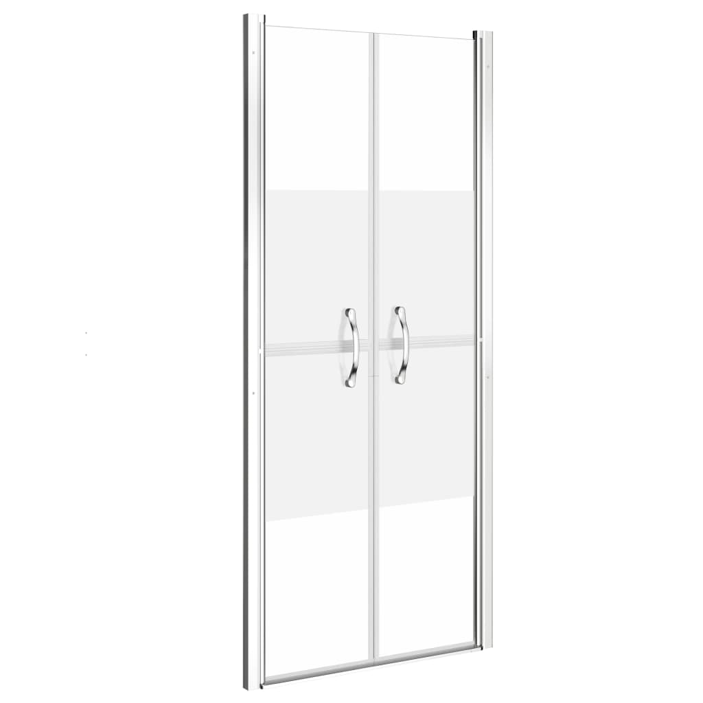 brusedør 81x190 cm delvist matteret sikkerhedsglas