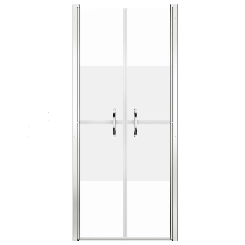 brusedør 81x190 cm delvist matteret sikkerhedsglas