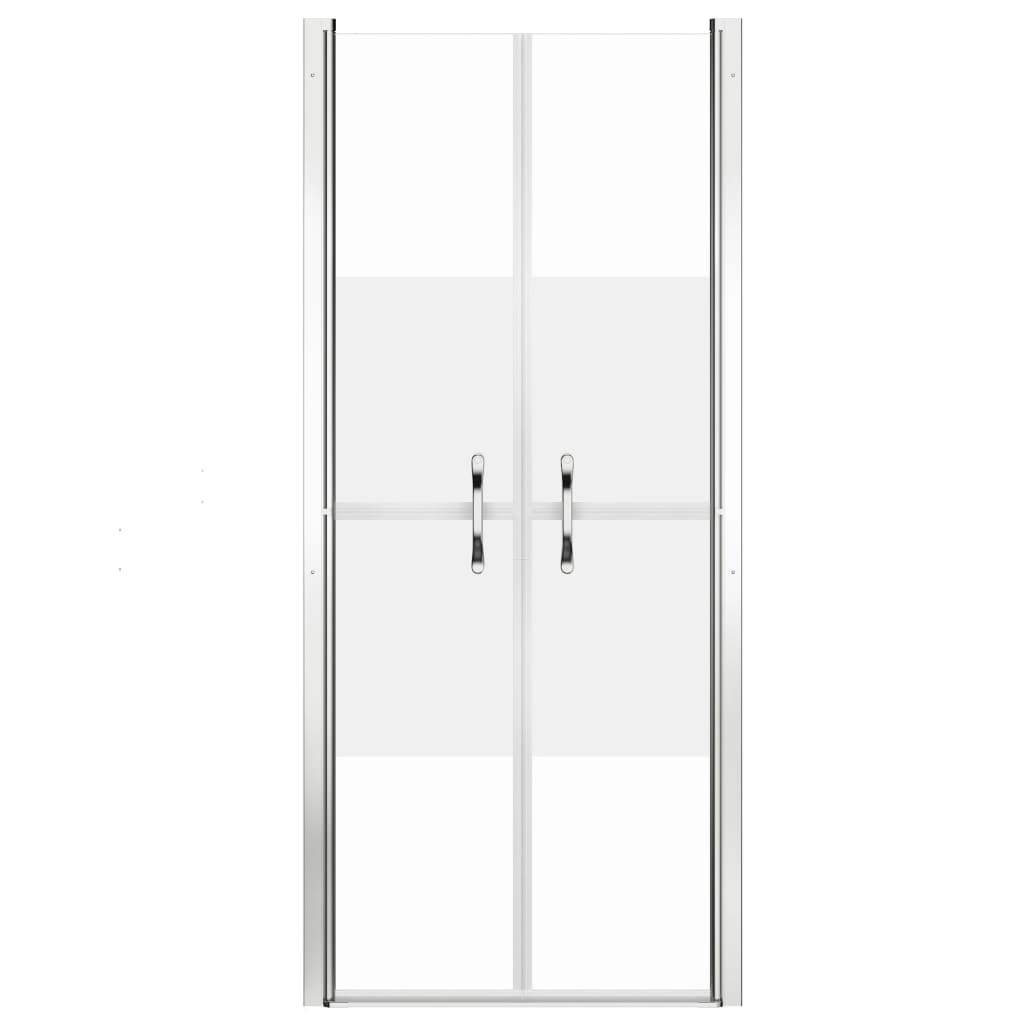 brusedør 91x190 cm delvist matteret sikkerhedsglas