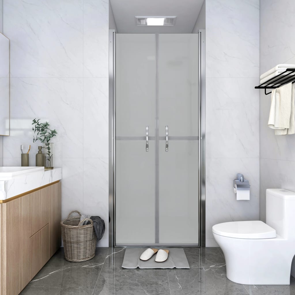 brusedør 96x190 cm matteret sikkerhedsglas