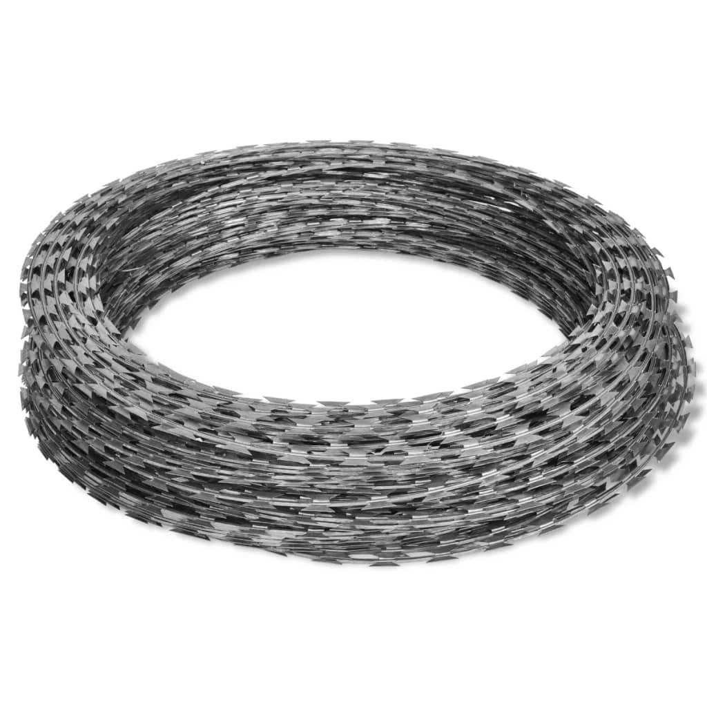 pigtråde 2 stk. 60 m spiralformet galvaniseret stål