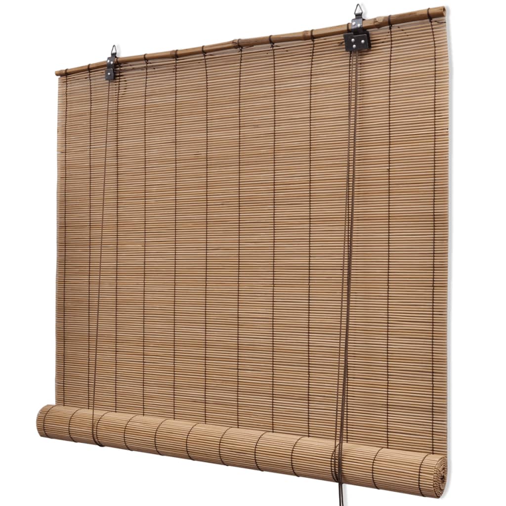 rullegardiner 2 stk. 80 x 160 cm bambus brun