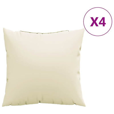 pyntepuder 4 stk. 50x50 cm stof cremefarvet