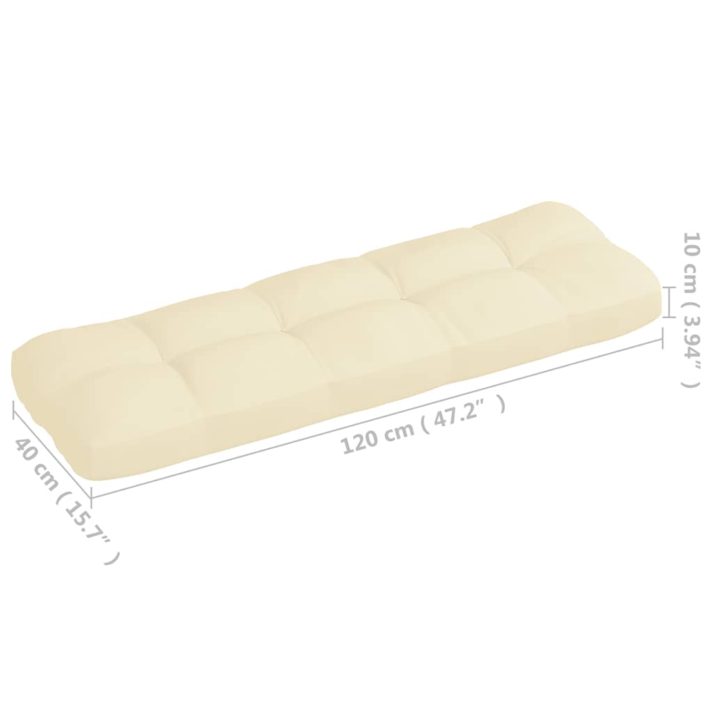 hynder til pallesofa 7 stk. cremefarvet