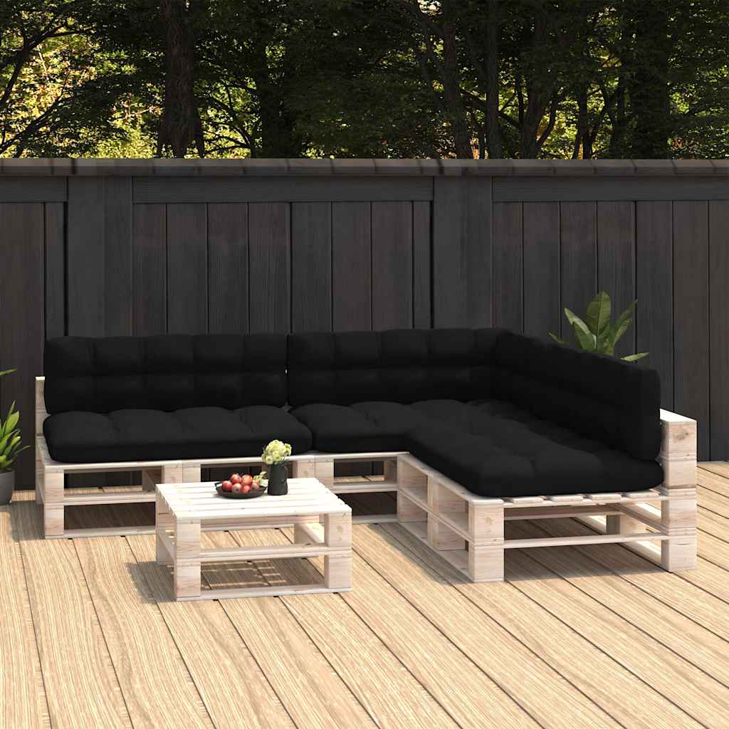 hynder til pallesofa 7 stk. sort