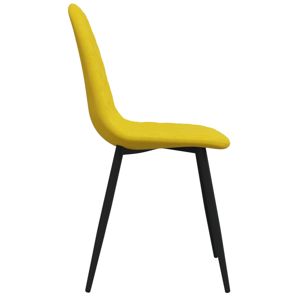 spisebordsstole 4 stk. velour sennepsgul