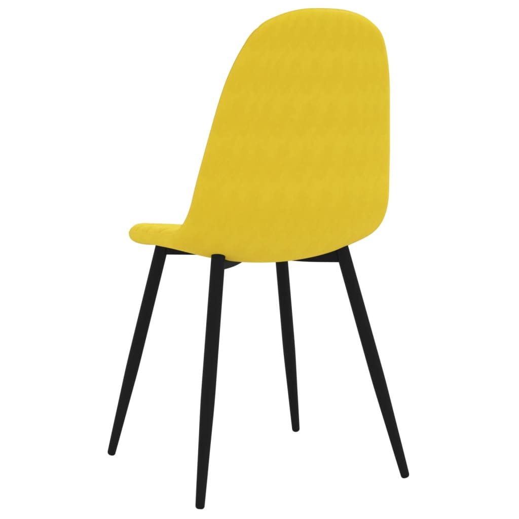 spisebordsstole 4 stk. velour sennepsgul