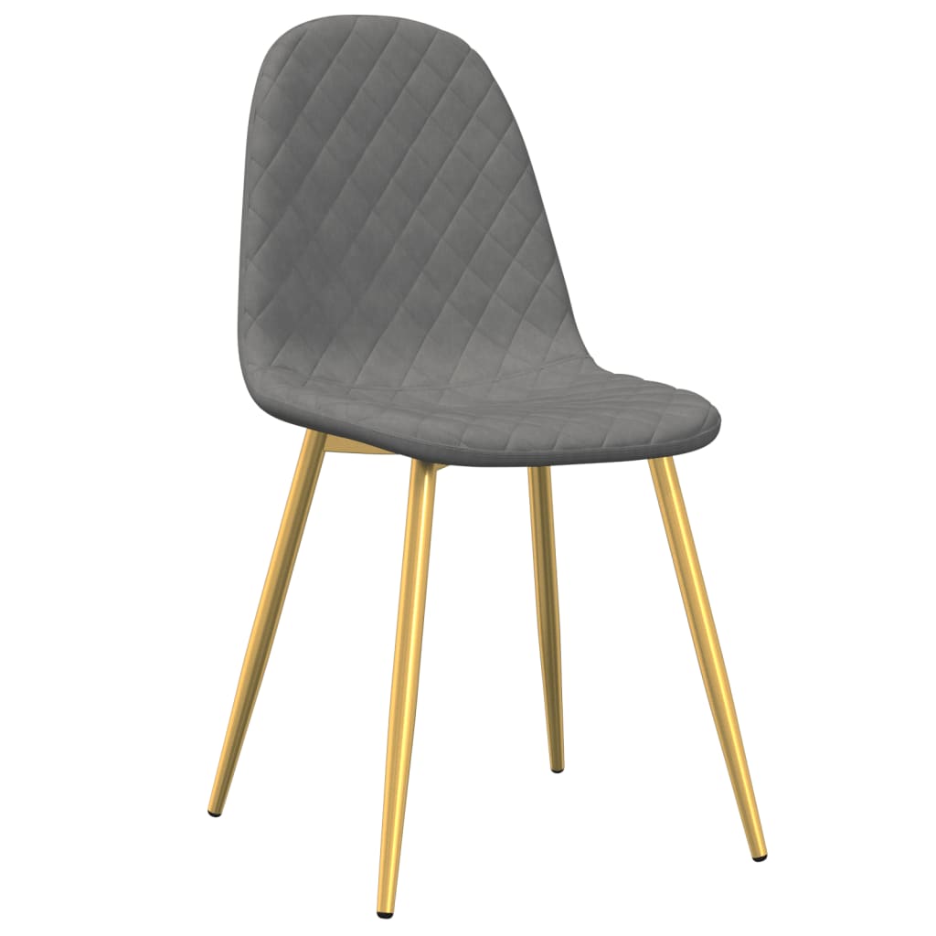 spisebordsstole 4 stk. velour lysegrå