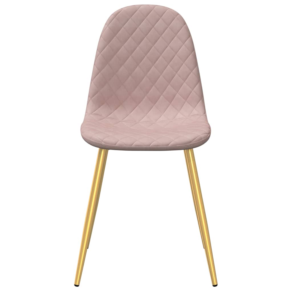 spisebordsstole 4 stk. velour lyserød