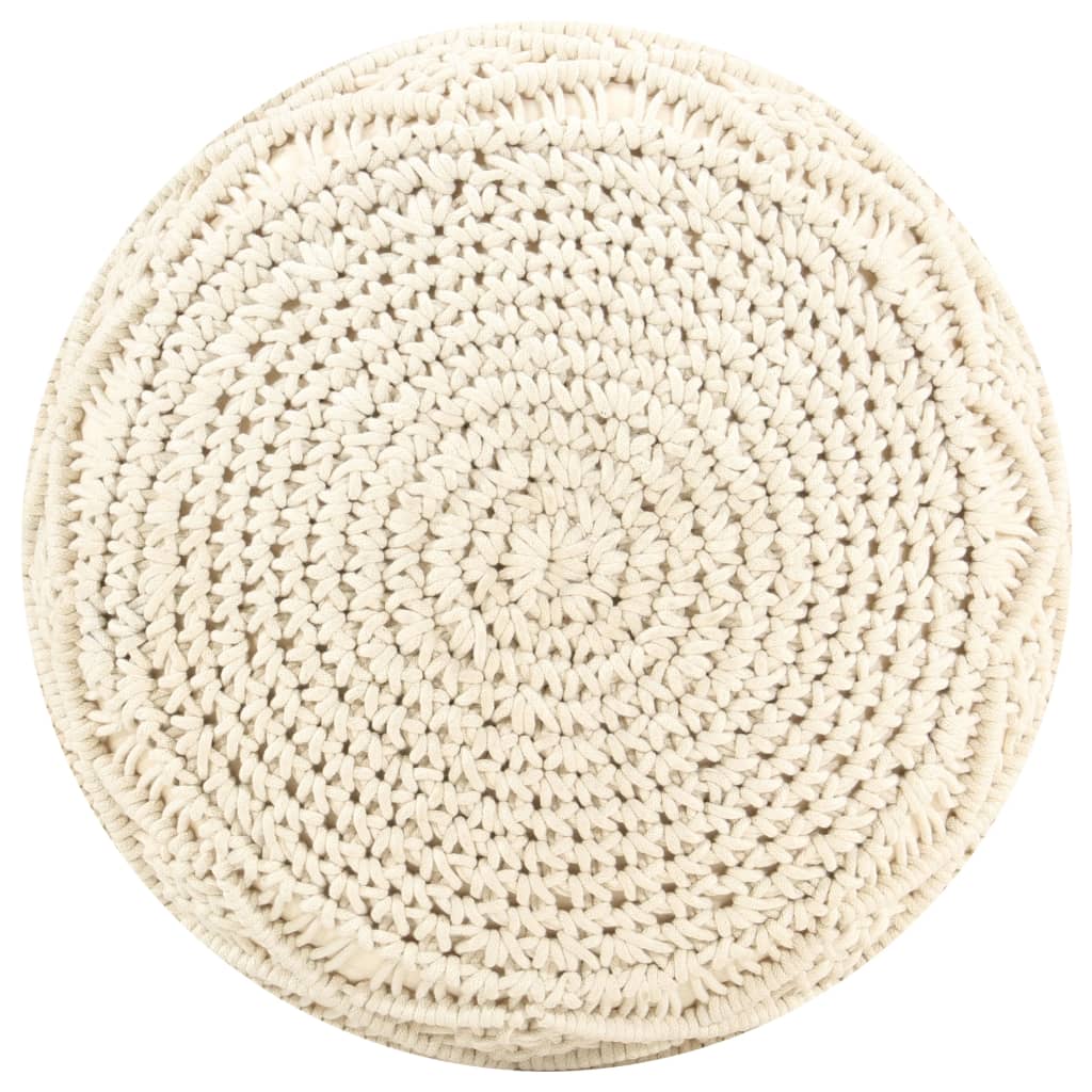 håndlavet macramépuf 45x30 cm bomuld