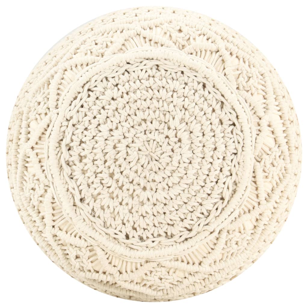 håndlavet macramépuf 45x30 cm bomuld