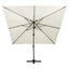 fritstående haveparasol med dobbelt top 300x300 cm sand