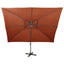 fritstående haveparasol med dobbelt top terrakotta 400x300 cm