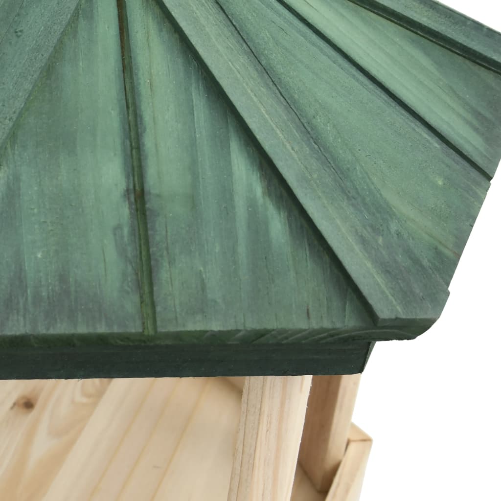 fuglefoderhus 33x30 cm ottekantet massivt fyrretræ