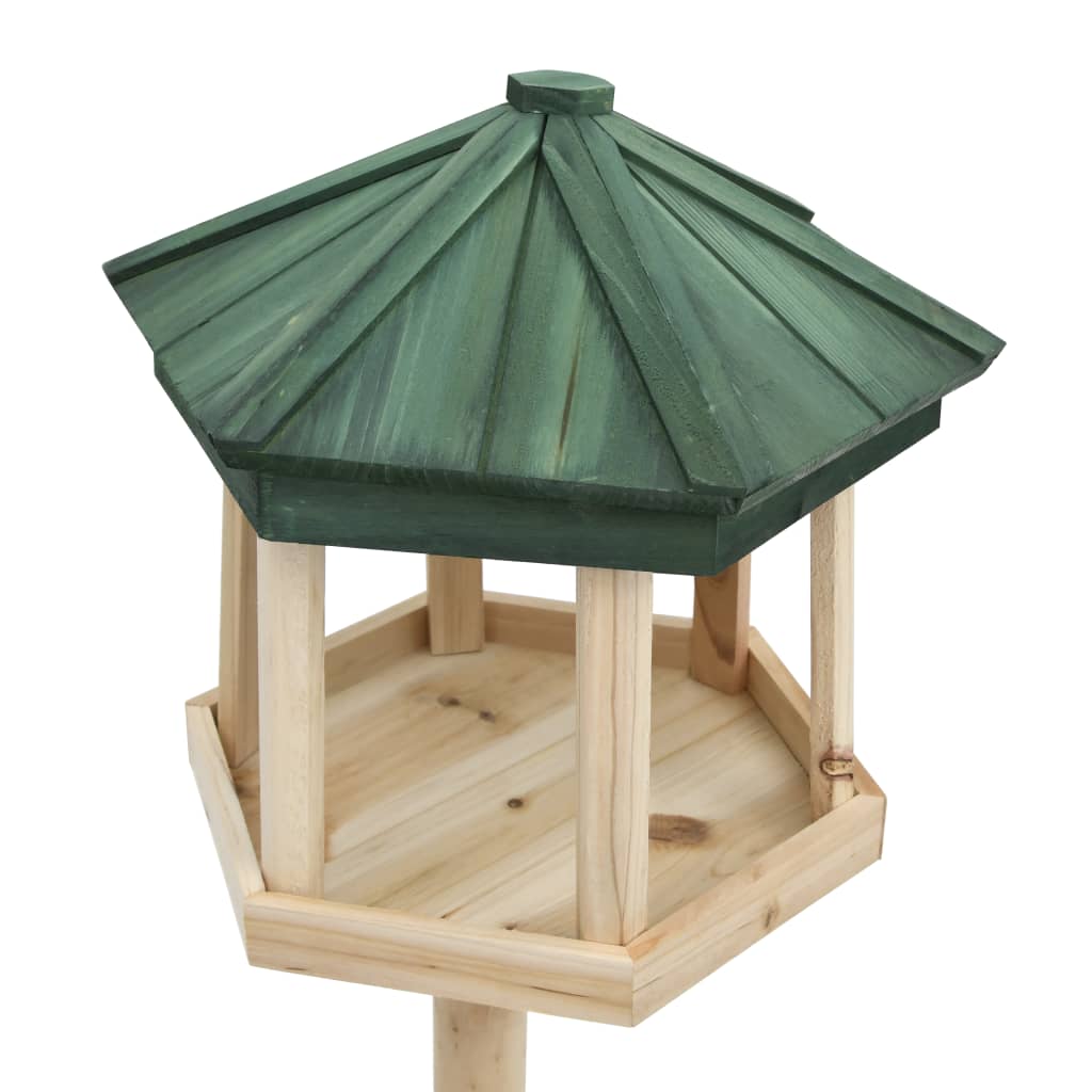 stående fuglefoderhus 33x110 cm massivt fyrretræ