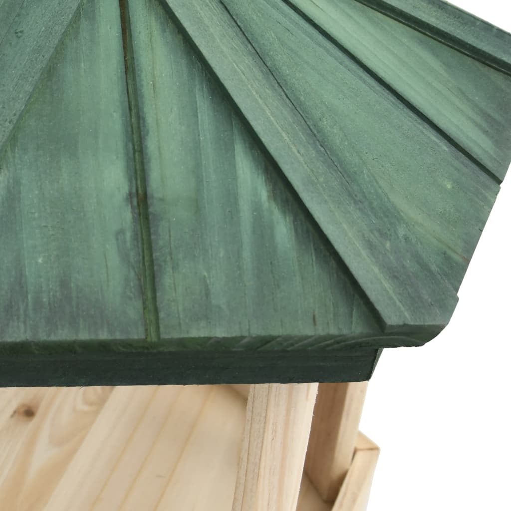 stående fuglefoderhus 33x110 cm massivt fyrretræ
