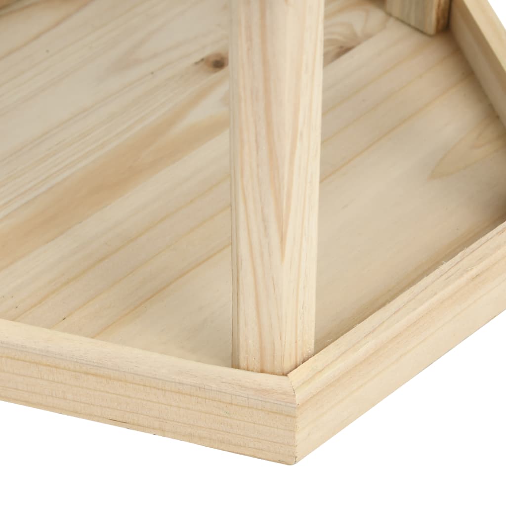 stående fuglefoderhus 33x110 cm massivt fyrretræ