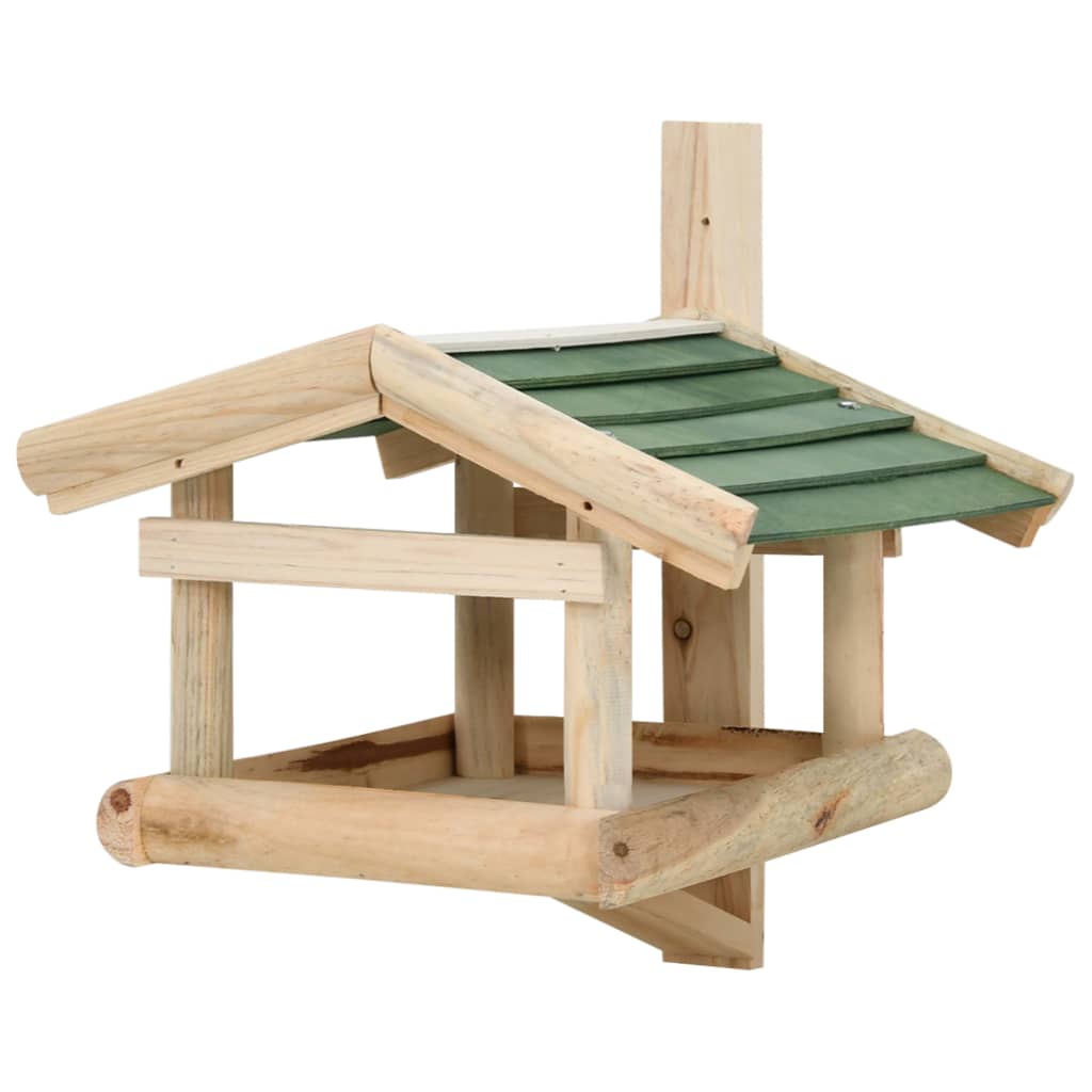 fuglefoderhus 35x29,5x21 cm massivt træ