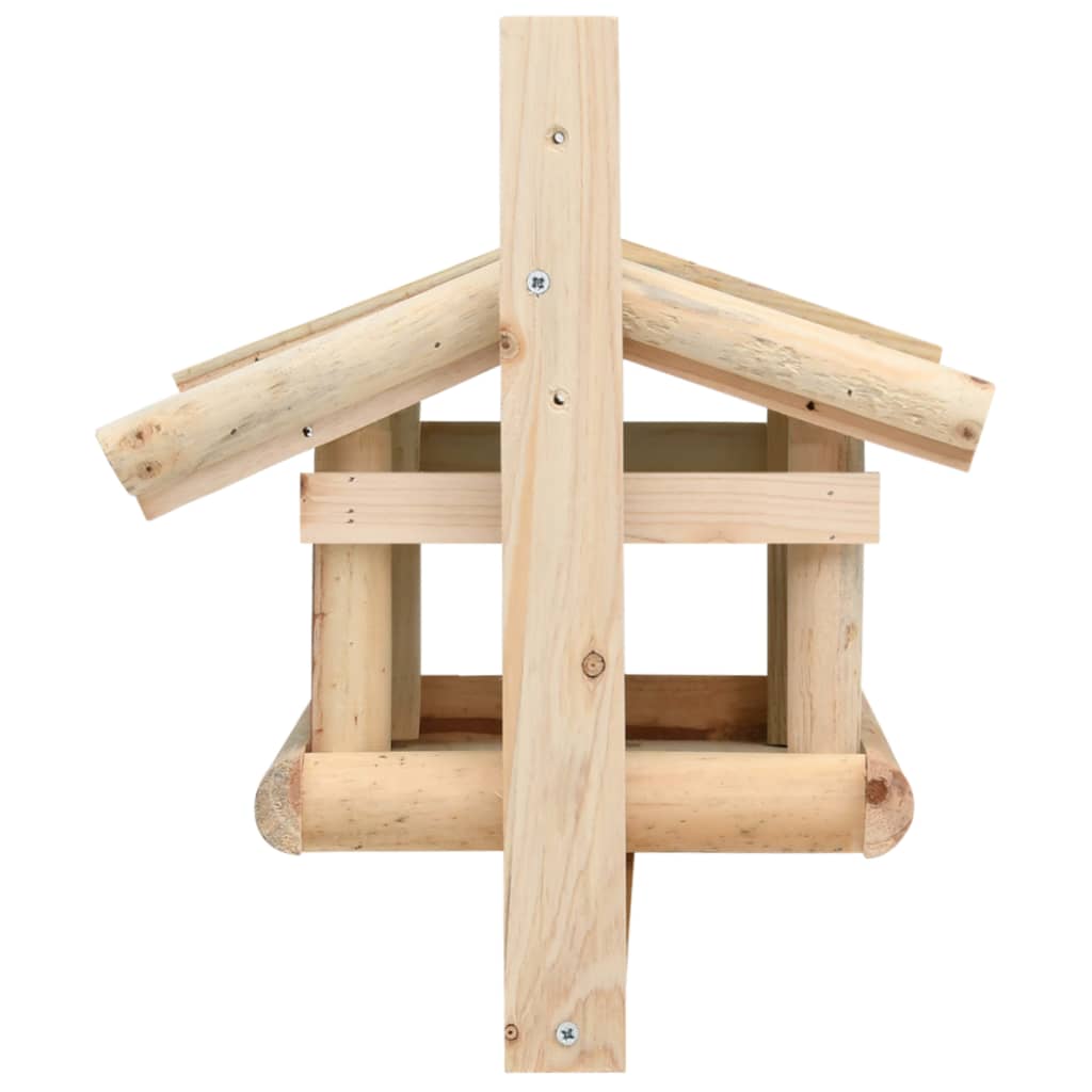 fuglefoderhus 35x29,5x21 cm massivt træ