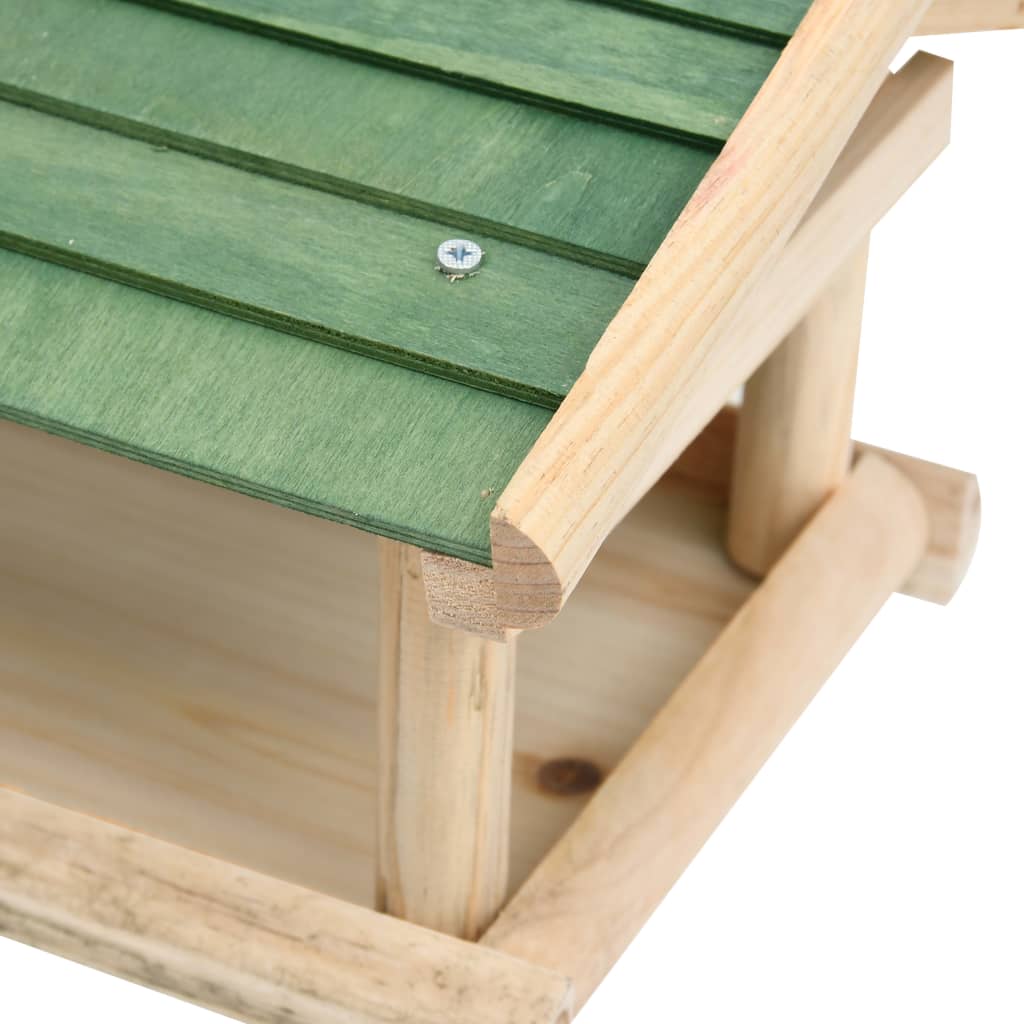 fuglefoderhus 35x29,5x21 cm massivt træ