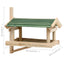 fuglefoderhus 35x29,5x21 cm massivt træ