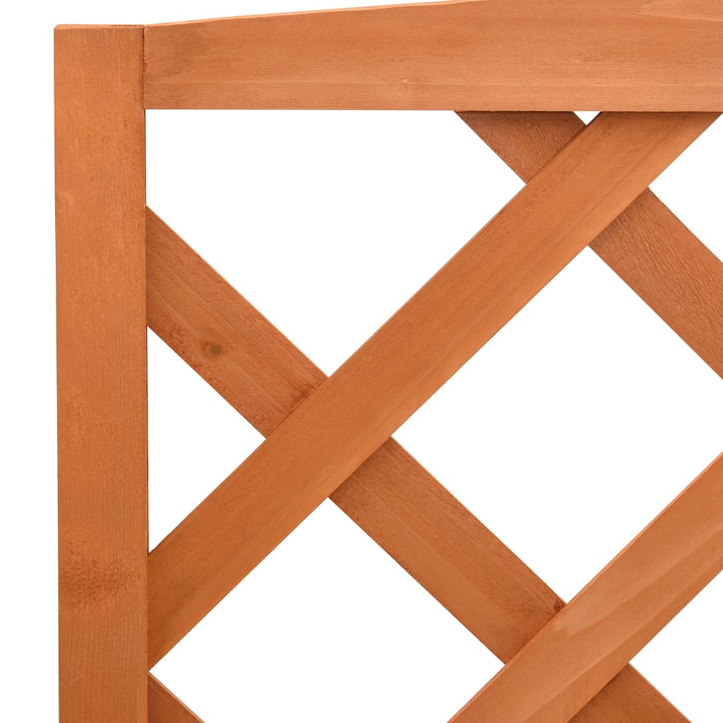 plantestativ med espalier 70x42x120 cm massivt fyrretræ orange
