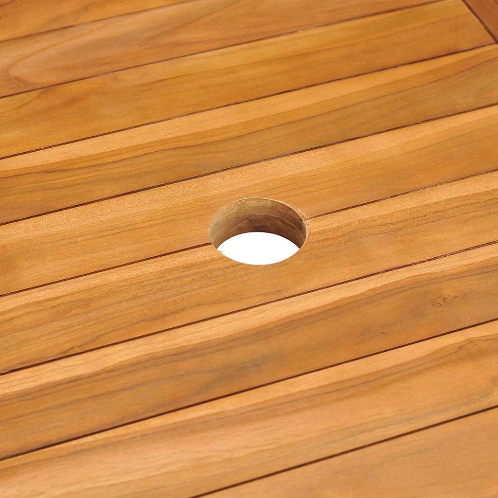 havebord 150x90x75 cm massivt teaktræ