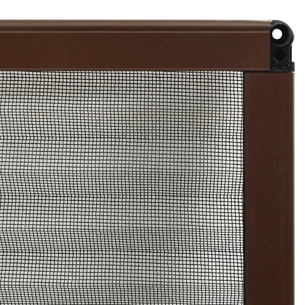 plisseret insektnet til vinduer aluminium 60x80 cm brun