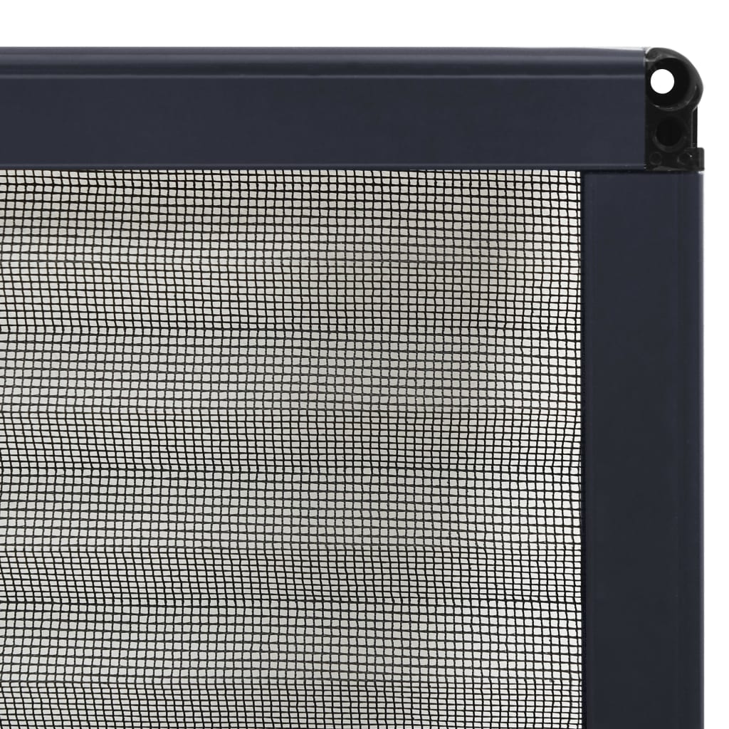 plisseret insektnet til vinduer 60x80 cm aluminium antracitgrå