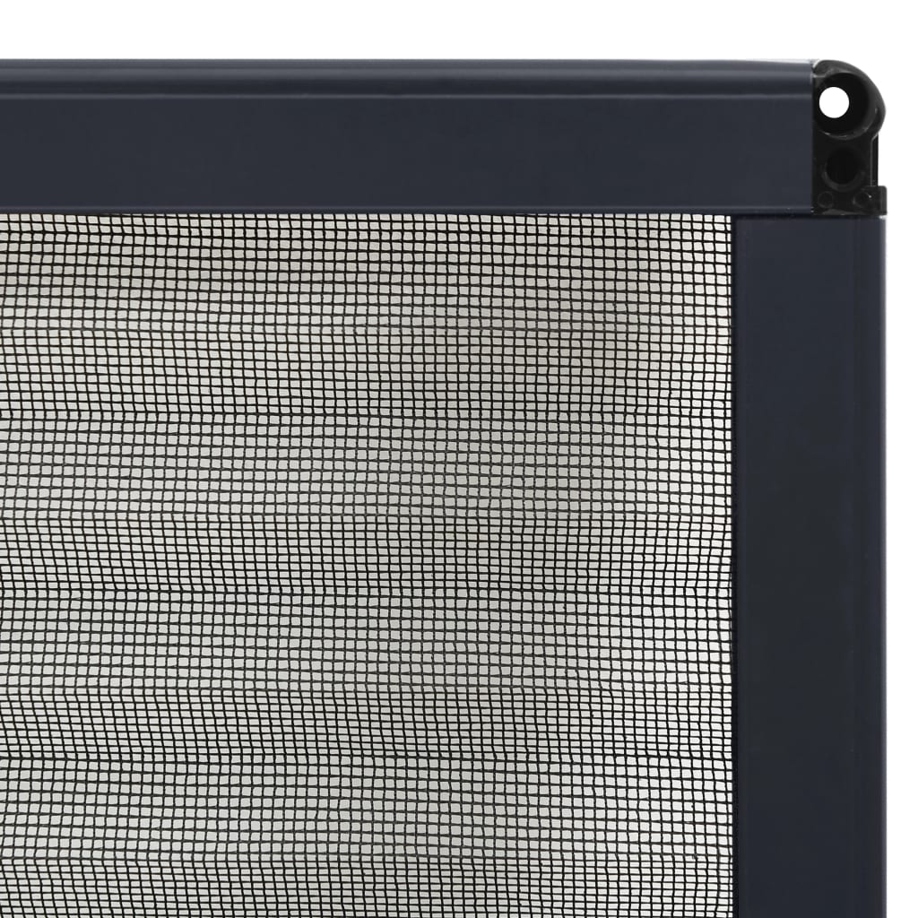 plisseret insektnet til vinduer 80x120 cm aluminium antracitgrå