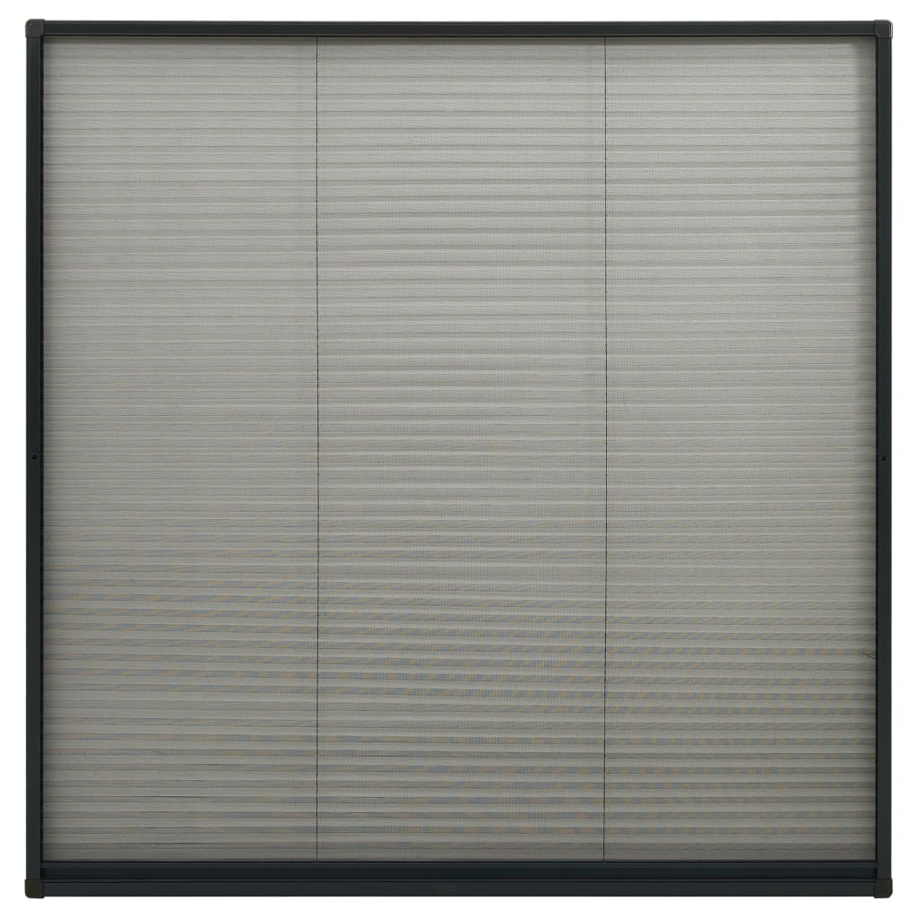 plisseret insektnet til vinduer 120x120 cm aluminium antracit