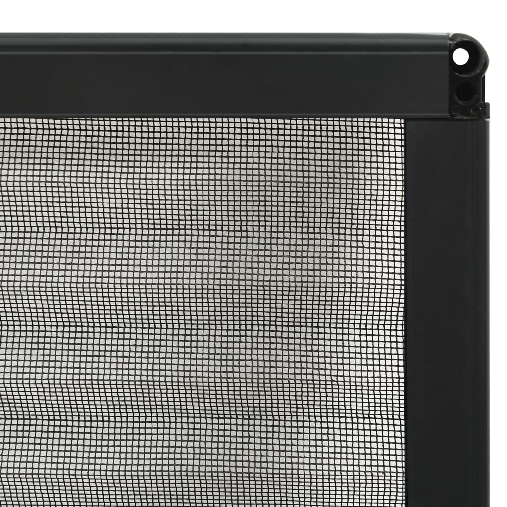 plisseret insektnet til vinduer 120x120 cm aluminium antracit