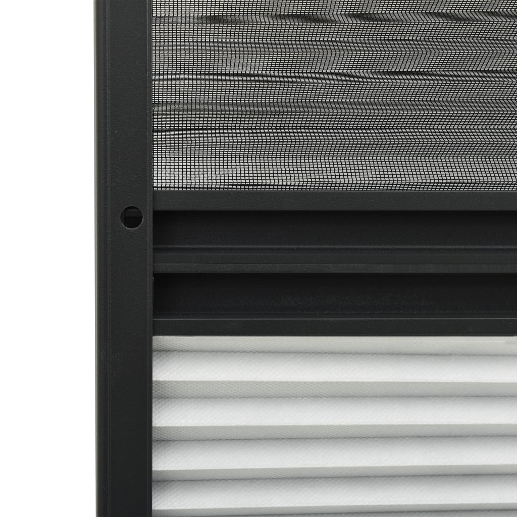 plisseret insektnet til vinduer aluminium 60x80 cm med skygge