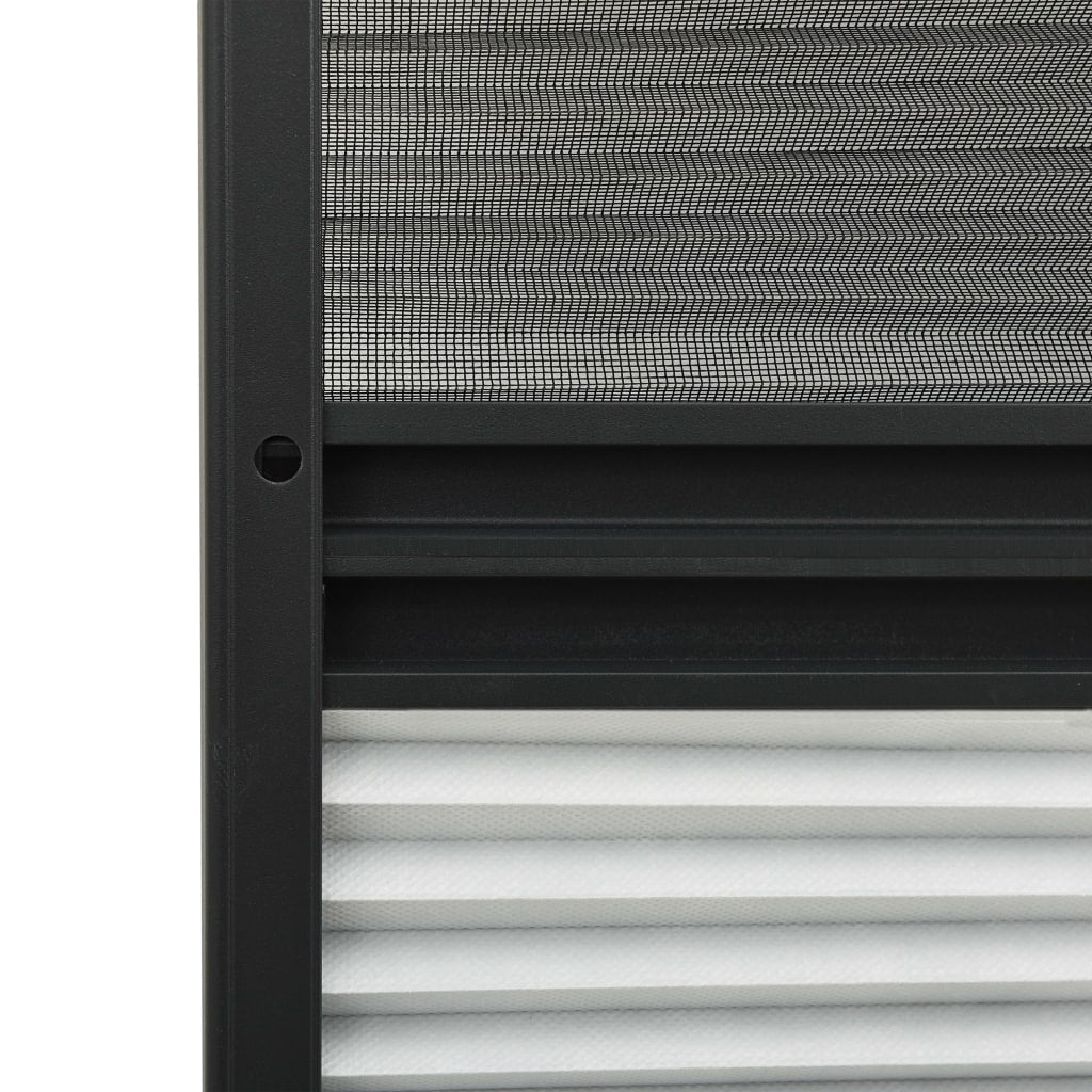 plisseret insektnet til vinduer 80x100 cm afskygning aluminium