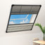 plisseret insektnet til vinduer 80x100 cm afskygning aluminium