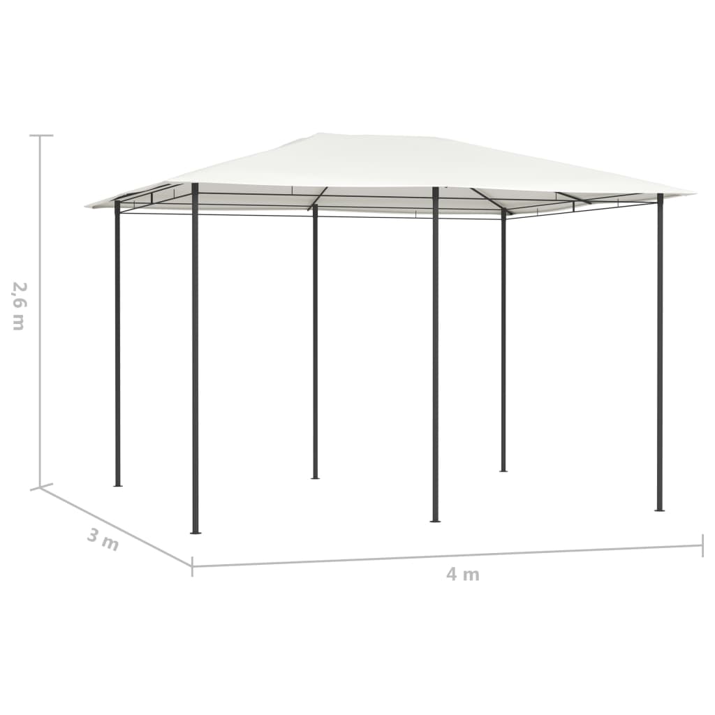 havepavillon 3x4x2,6 160 g/m² cremefarvet