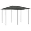 pavillon 3x4x2,6 m 160 g/m² antracitgrå