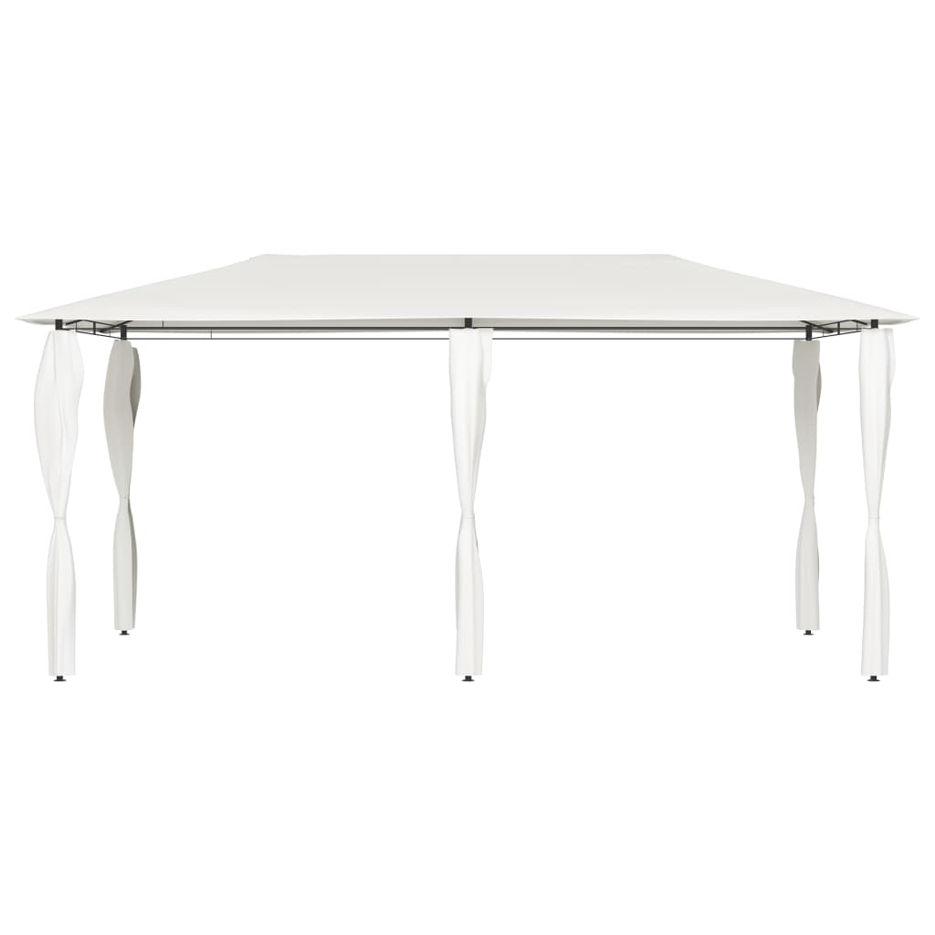 pavillon med stolpeovertræk 2,98x5,3x2,59m 160 g/m² cremefarvet